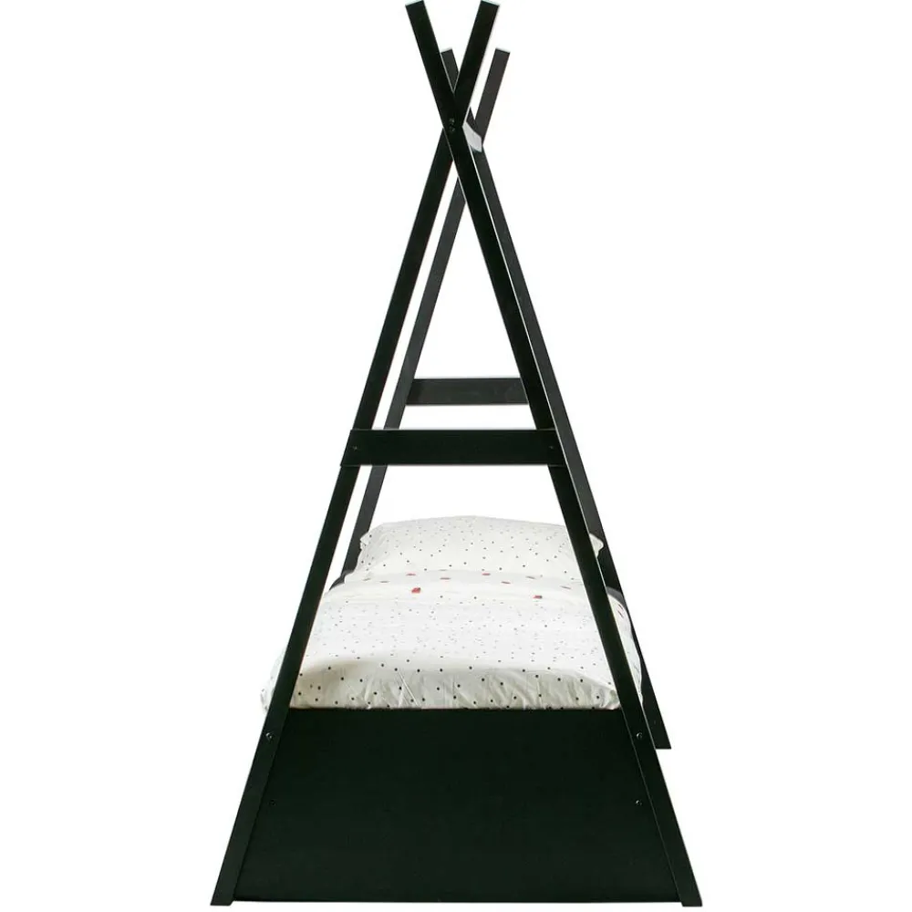 Wohnen Kinderbetten*111x209x212 Zelt Kinderbett in Schwarz - Loytina