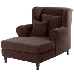 Wohnen XXL Polstersessel in Braun Velours - Snoud