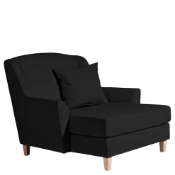Wohnen Sessel & Hocker|Sessel*XXL Sessel in Schwarz und Buche - Presto