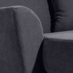 Wohnen XXL Velours Sessel in Anthrazit - Renero