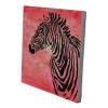 Wohnen Zebra Wandbild in Rot Schwarz - Huvina