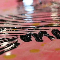 Wohnen Zebra Wandbild in Rot Schwarz - Huvina