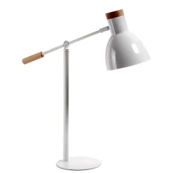 Wohnen Lampen & Leuchten*Zeitlose Tischleuchte in Weiß & Buche - Laola