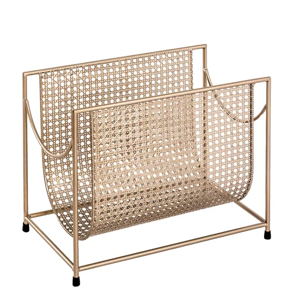 Wohnen Retro Möbel*Zeitungsständer aus Stahl in Gold - Cinema