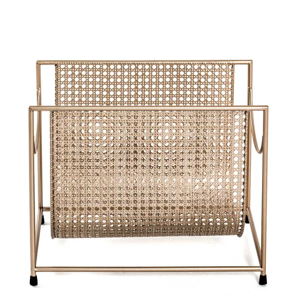 Wohnen Retro Möbel*Zeitungsständer aus Stahl in Gold - Cinema