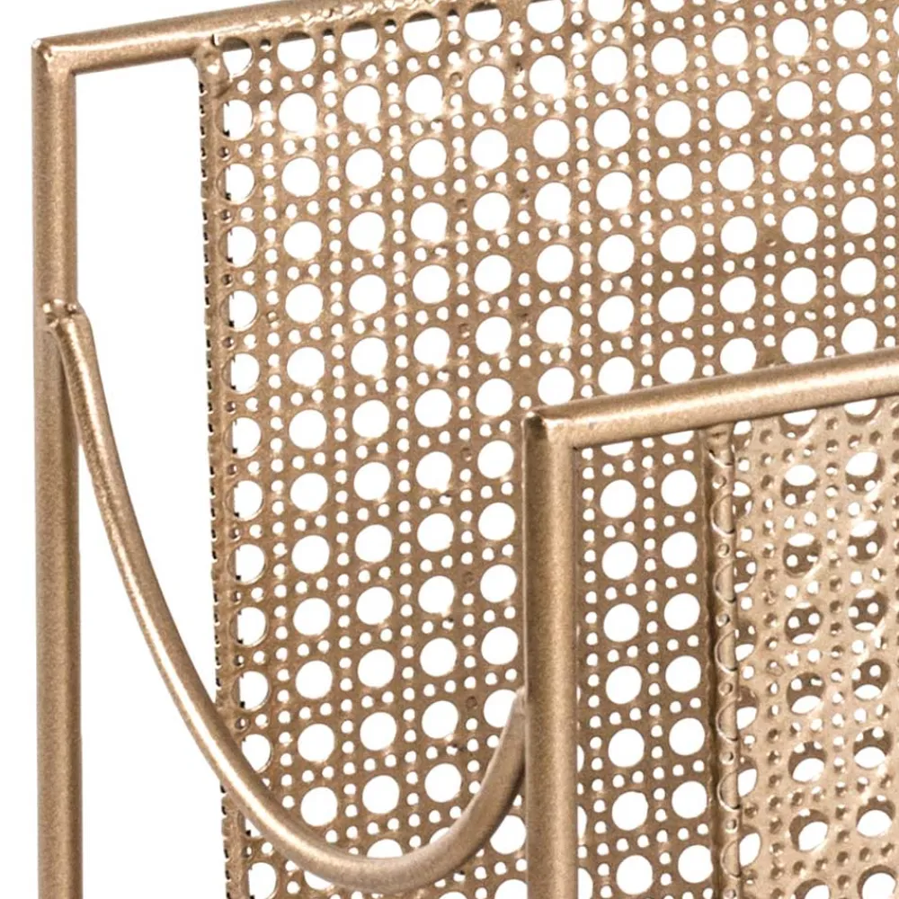 Wohnen Retro Möbel*Zeitungsständer aus Stahl in Gold - Cinema