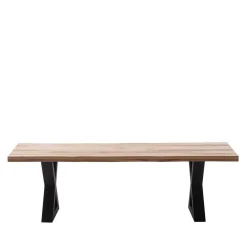 Wohnen Zerreiche Esszimmerbank mit Baumkanten - Lagon