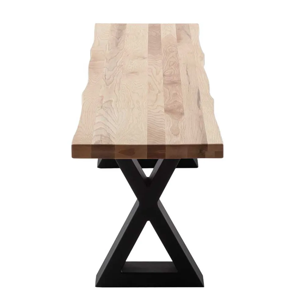 Wohnen Zerreiche Esszimmerbank mit Baumkanten - Lagon