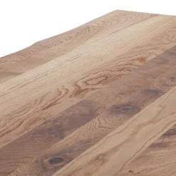 Wohnen Zerreiche Tisch mit Naturkante und X-Füßen - Yelna