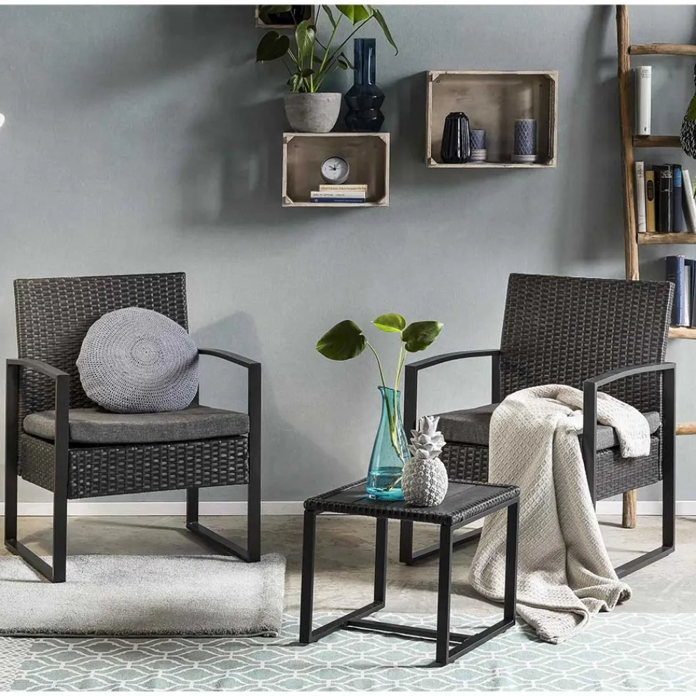 Wohnen Zwei Gartensessel & Beistelltisch - Laki (dreiteilig)