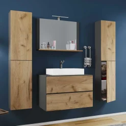 Wohnen Zweifarbige Badmöbel Kombi hängend - Effect (vierteilig)