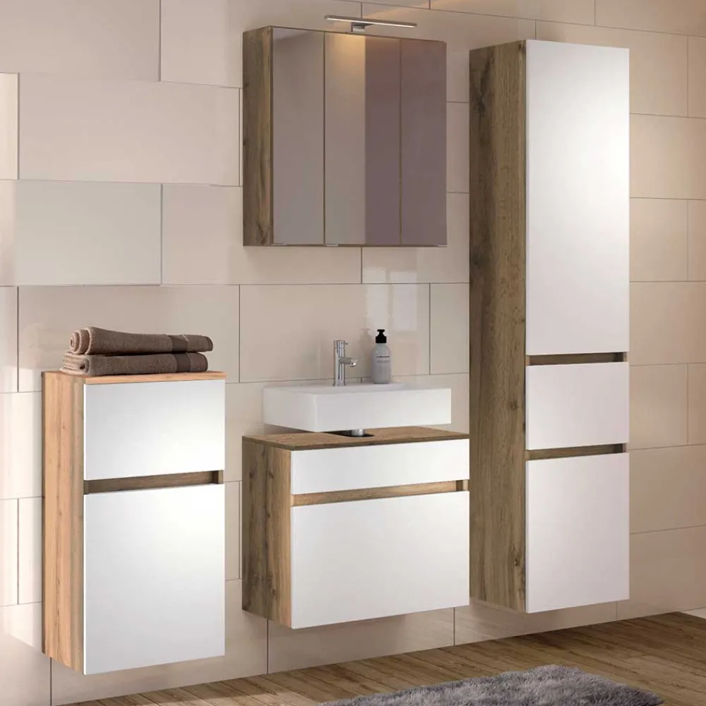 Wohnen Zweifarbige Badmöbel Zusammenstellung - Maklesa (vierteilig)