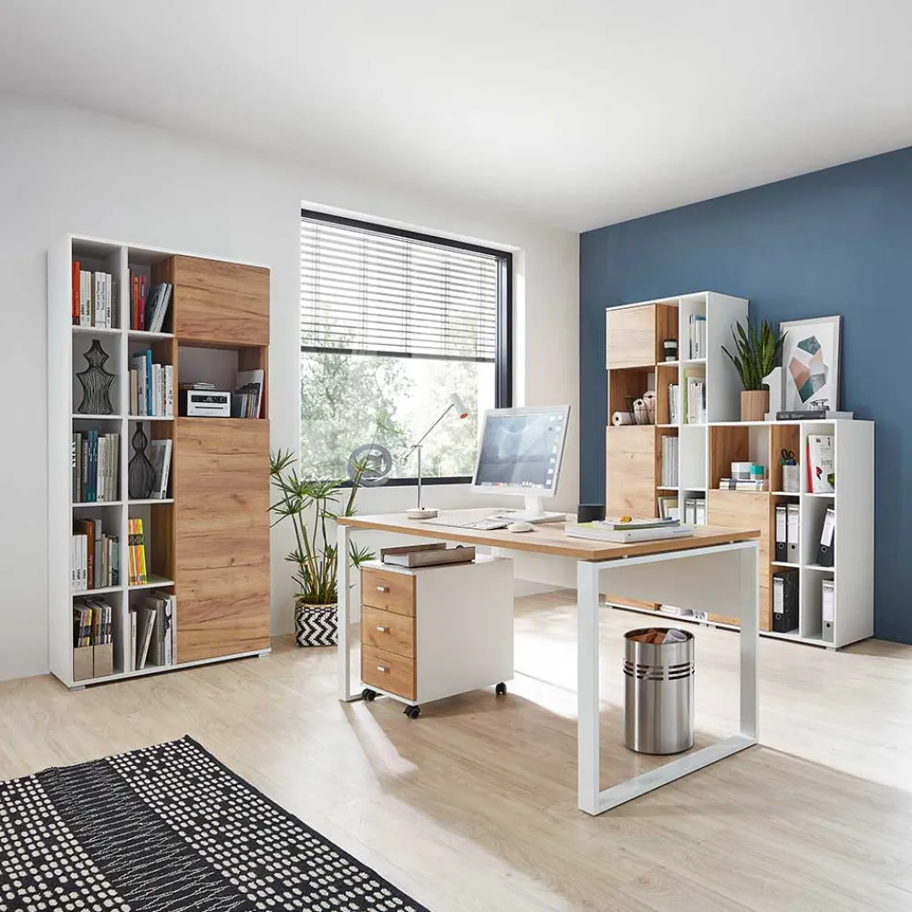 Wohnen Zweifarbige Büromöbel Kombination - Situatica (fünfteilig)