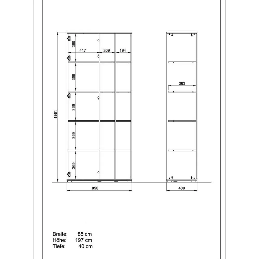 Wohnen Zweifarbige Büromöbel Kombination - Situatica (fünfteilig)
