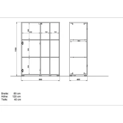 Wohnen Zweifarbige Büromöbel Kombination - Situatica (fünfteilig)