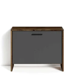 Wohnen Schuhschränke|Garderobenbänke*Zweifarbige Garderobenbank in Altholz Optik - Oktaria