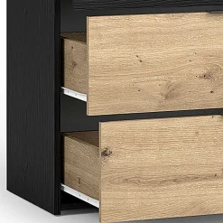 Wohnen Zweifarbige Kommode in Holzoptik - Ortasta