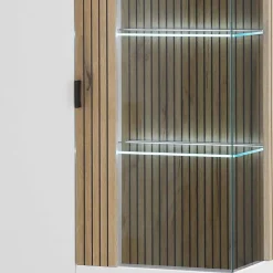 Wohnen Vitrinen|Wohnzimmer-Vitrinen*Zweifarbige Wohnzimmervitrine modern - Nenaloro