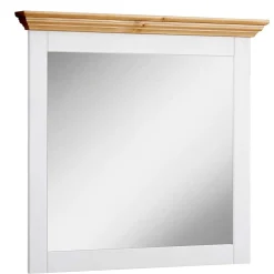 Wohnen Spiegel|Flurspiegel*Zweifarbiger Landhaus Spiegel mit Massivholzrahmen - Axdonira