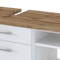 Wohnen Waschtisch|Waschbeckenunterschränke*Zweifarbiger Unterschrank für Waschbecken - Enwicos