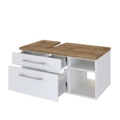 Wohnen Waschtisch|Waschbeckenunterschränke*Zweifarbiger Unterschrank für Waschbecken - Enwicos