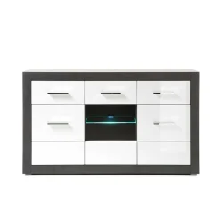 Wohnen Zweifarbiges Design-Sideboard 97cm hoch - Istensa