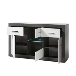 Wohnen Zweifarbiges Design-Sideboard 97cm hoch - Istensa