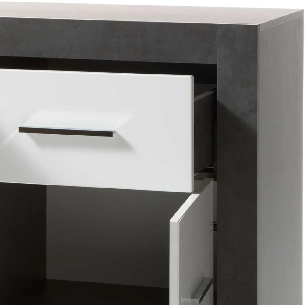 Wohnen Zweifarbiges Design-Sideboard 97cm hoch - Istensa
