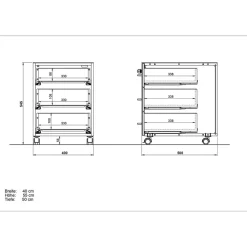 Wohnen Bürotische*Zweifarbiges Set Schreibtisch & Rollcontainer - Laszlo (zweiteilig)