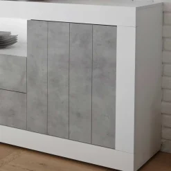 Wohnen Loft Möbel|Industrial Möbel*Zweifarbiges Sideboard mit offenem Fach - Niris