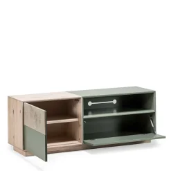 Wohnen Zweifarbiges TV Board mit Gerätefach - Ajevos