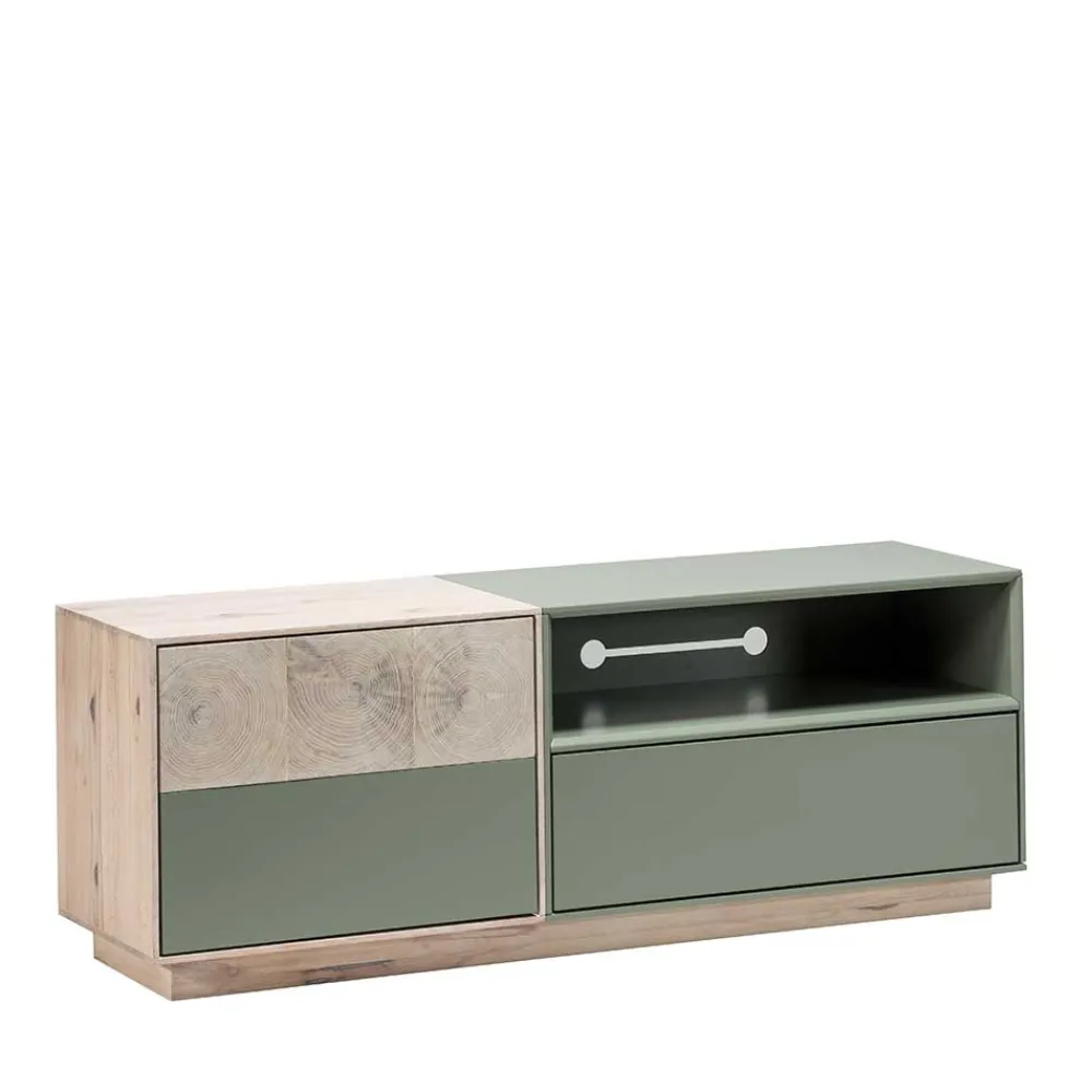 Wohnen Zweifarbiges TV Board mit Gerätefach - Ajevos