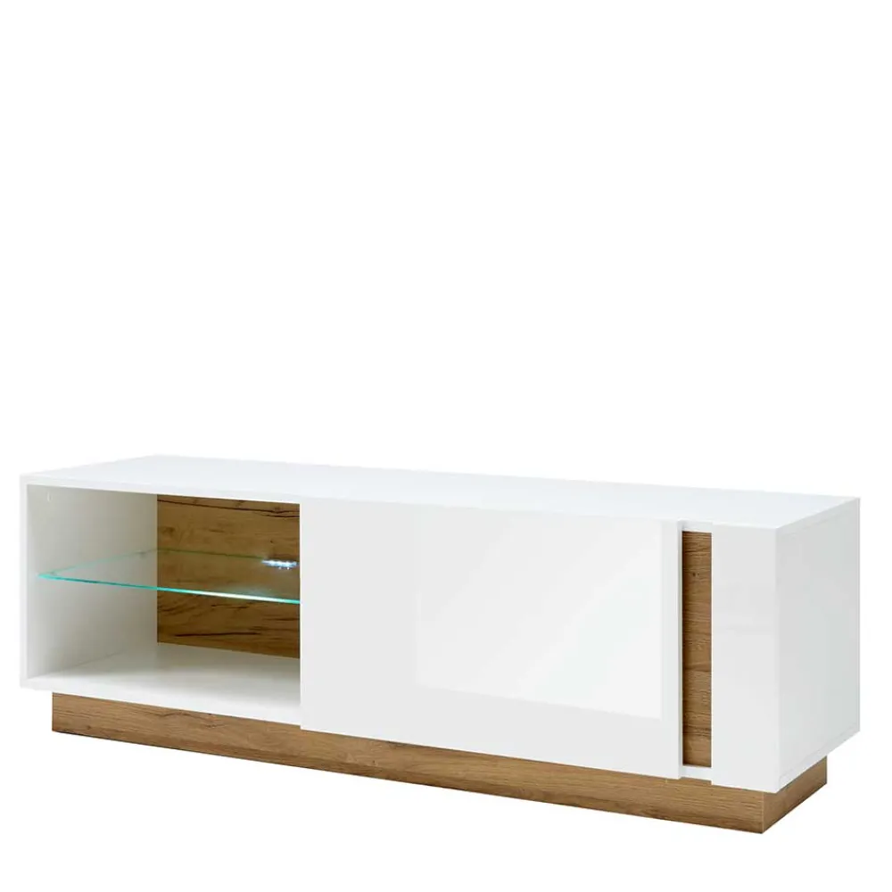 Wohnen Tv & Hifi-Möbel|Tv & Hifi-Möbel*Zweifarbiges TV Board mit Klappe - Myrda