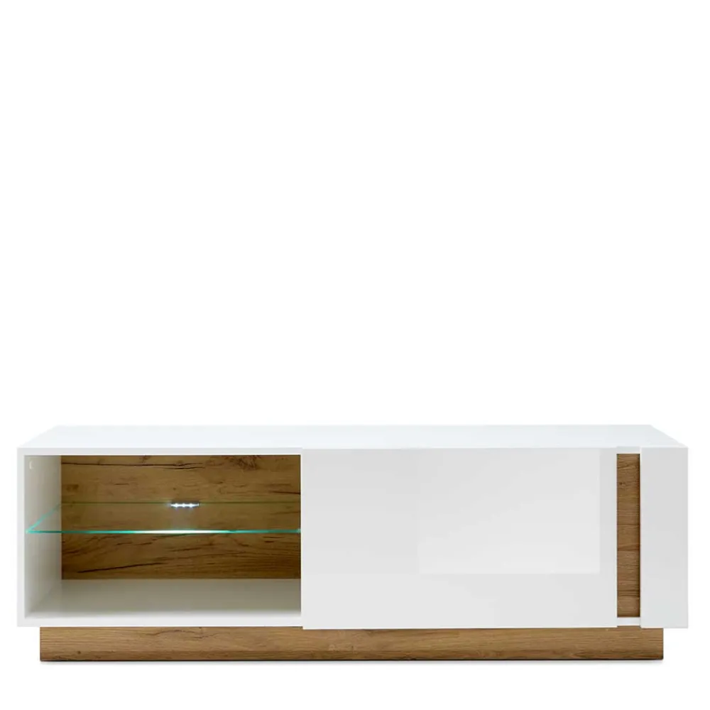 Wohnen Tv & Hifi-Möbel|Tv & Hifi-Möbel*Zweifarbiges TV Board mit Klappe - Myrda