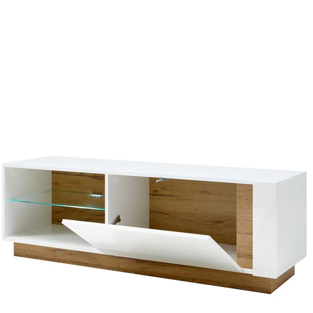 Wohnen Tv & Hifi-Möbel|Tv & Hifi-Möbel*Zweifarbiges TV Board mit Klappe - Myrda