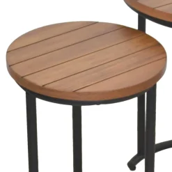 Wohnen Zweisatztisch in Walnuss Braun - Elefontra (zweiteilig)