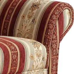 Wohnen Zweisitzer Couch in Rot Braun Beige gestreift - Comi