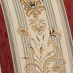 Wohnen Zweisitzer Couch in Rot Braun Beige gestreift - Comi