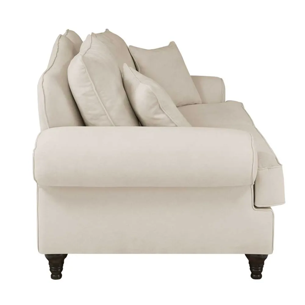Wohnen Zweisitzer Sofa in Beige & Dunkelbraun - Merandes