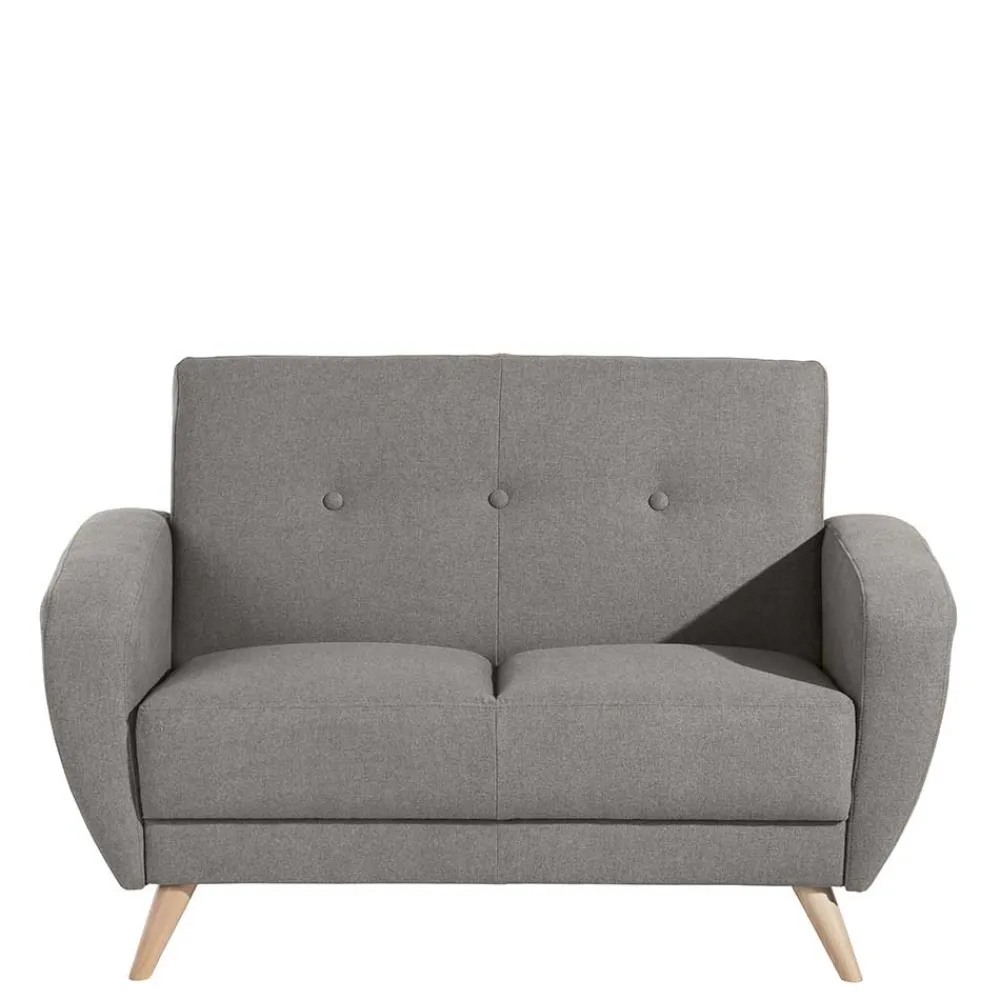 Wohnen Zweisitzer Sofa in Grau Microfaser - Durencas