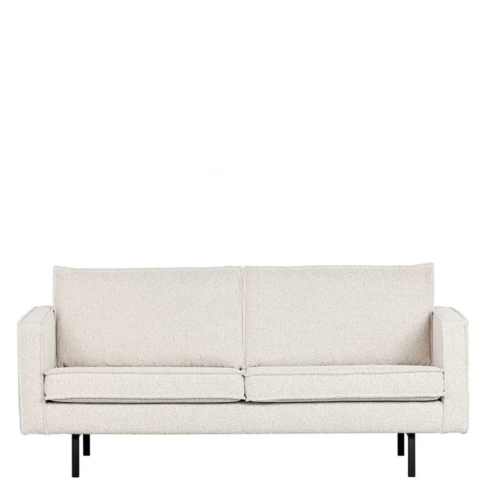 Wohnen Retro Möbel|Sofas*Zweisitzer Wohnzimmercouch in Beige Boucle - Elisa