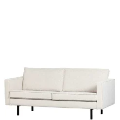 Wohnen Retro Möbel|Sofas*Zweisitzer Wohnzimmercouch in Beige Boucle - Elisa