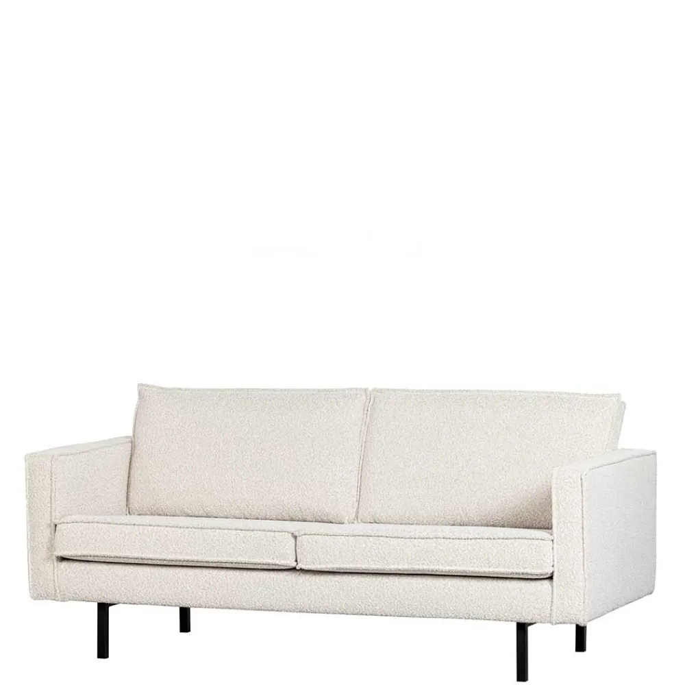 Wohnen Retro Möbel|Sofas*Zweisitzer Wohnzimmercouch in Beige Boucle - Elisa