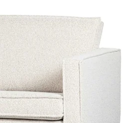 Wohnen Retro Möbel|Sofas*Zweisitzer Wohnzimmercouch in Beige Boucle - Elisa