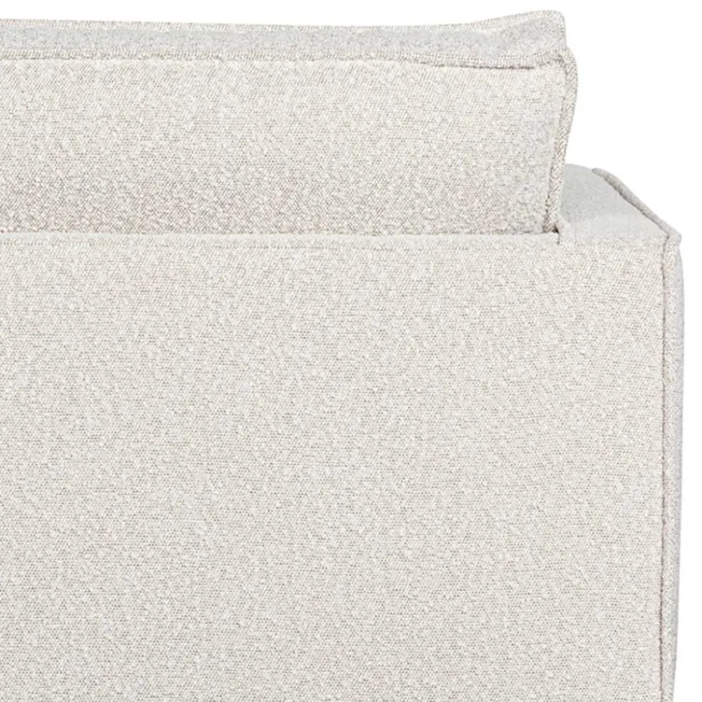 Wohnen Retro Möbel|Sofas*Zweisitzer Wohnzimmercouch in Beige Boucle - Elisa