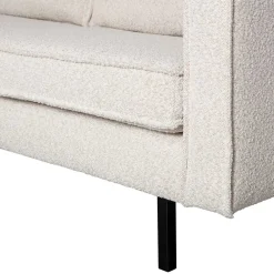 Wohnen Retro Möbel|Sofas*Zweisitzer Wohnzimmercouch in Beige Boucle - Elisa