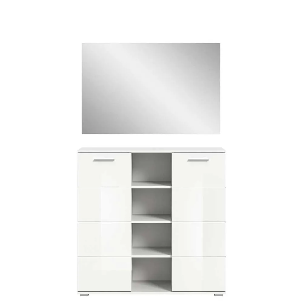 Wohnen Garderoben|Garderoben*Zweiteiliges Dielenmöbel Set Hochglanz - Rugova (zweiteilig)