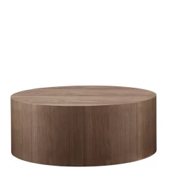 Wohnen Zylinder Wohnzimmertisch in Walnuss Furnier - Mateon