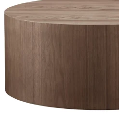 Wohnen Zylinder Wohnzimmertisch in Walnuss Furnier - Mateon