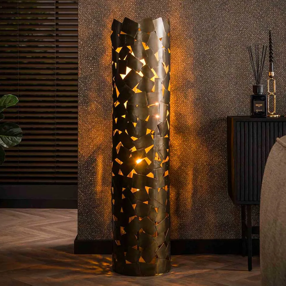 Wohnen Lampen & Leuchten*Zylindrische Stehleuchte in Bronze Antik - Motar